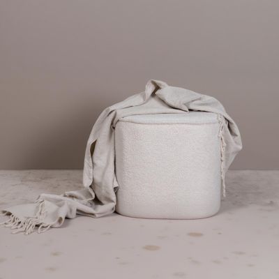 Svea Arlo poef - teddy - off white