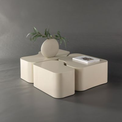 Svea Flora organische salontafels - set van 3 - beige