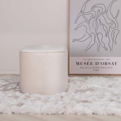 Svea Arlo poef - velvet - beige