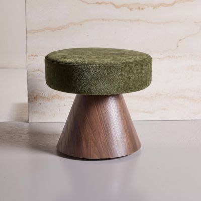 Svea Tanaka ronde poef - 48 cm - mokka
