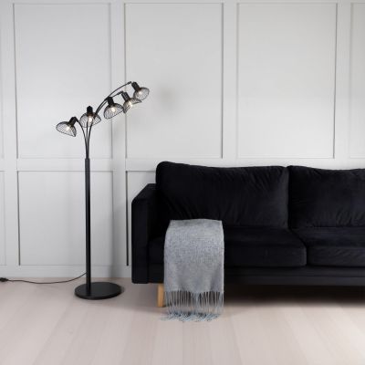 Svea Malta vloerlamp - 5-lamps - zwart
