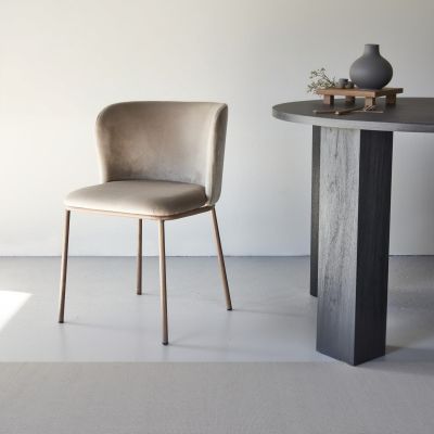 Svea Lorenzo eetkamerstoel - velvet - beige