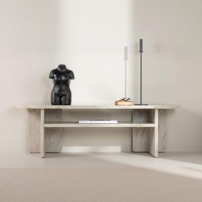 Svea Carlo tv-meubel - 140 cm - marmerlook