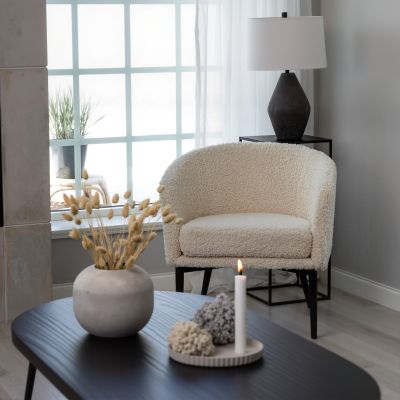 Svea Liro fauteuil - teddy - wit