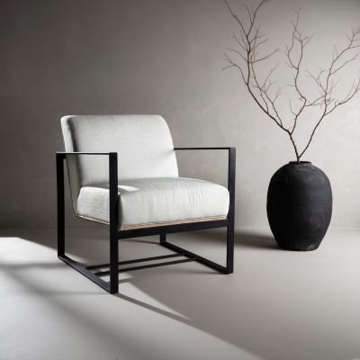 Svea Fino fauteuil - linnen - off white
