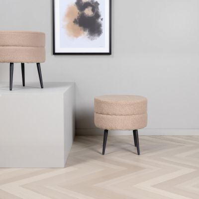 Svea Zane hocker - teddy - beige