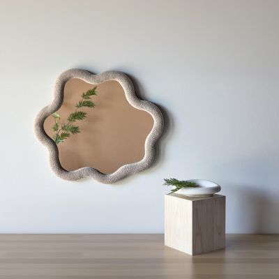 Svea Martins organische spiegel - ø70 cm - boucle