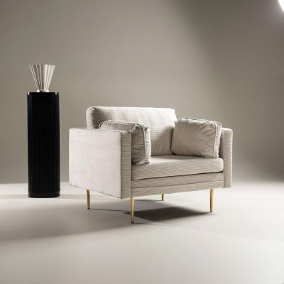 Svea Sino fauteuil - ribstof - lichtgrijs