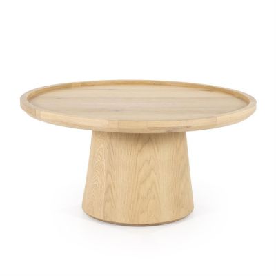 Eleonora Ronde salontafel Leia - eikenhout - ø80 cm
