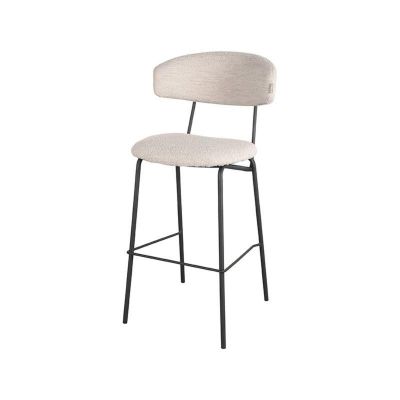 Zack barkruk 53x56x107cm boucle naturel van het woonmerk Label51