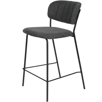 Puur Viken barstoel 65 cm donkergrijs zwart