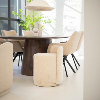 By-Boo Marque poef met rugleuning