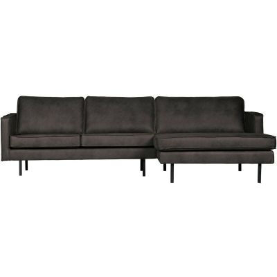 Chaise Longue Rodeo Rechts Zwart