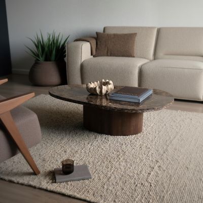 Eleonora Bradley salontafel organisch marmer - bruin