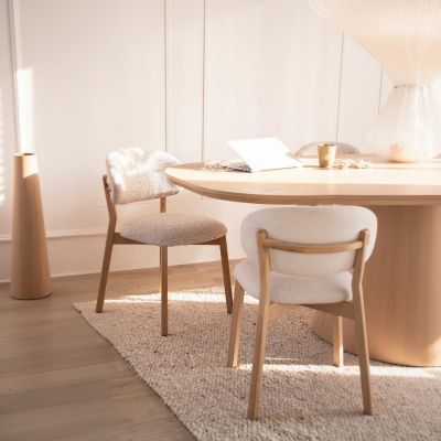 Eleonora eetkamerstoelen Rune naturel