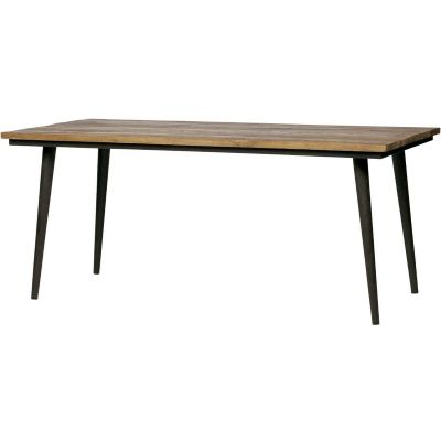 Woood Eettafel Guild Naturel Met Zwart Onderstel
