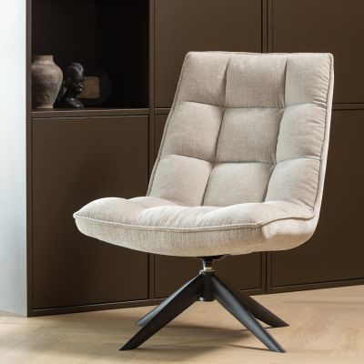 Woood Jouke draaifauteuil chenille structuur