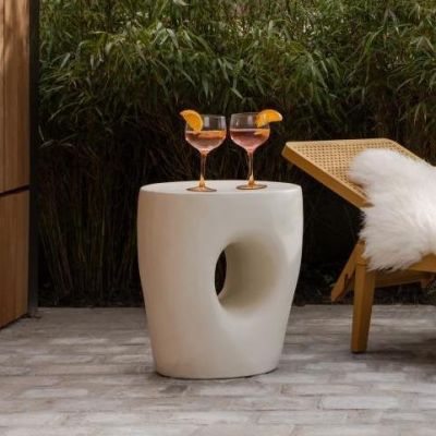 Woood Mica tuin bijzettafel vezelversterkte polymeer - naturel