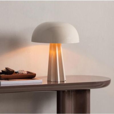 Woood Virel tafellamp metaal hoogglans - lichtgrijs
