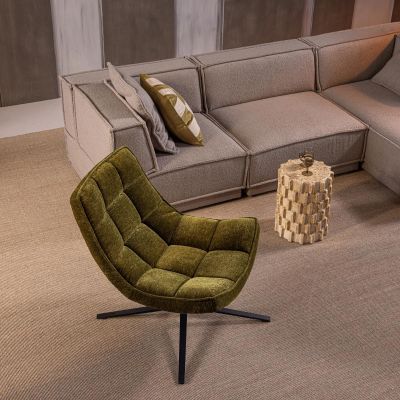 Woood Maudi draaifauteuil chenille structuur