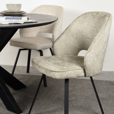 Label51 Lewis eetkamerstoel draaibaar velvet elegance