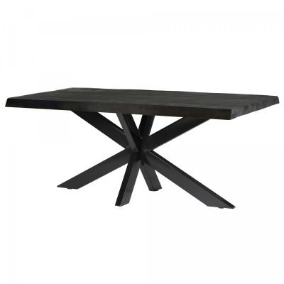Livingfurn Norris eettafel 240 cm - zwart