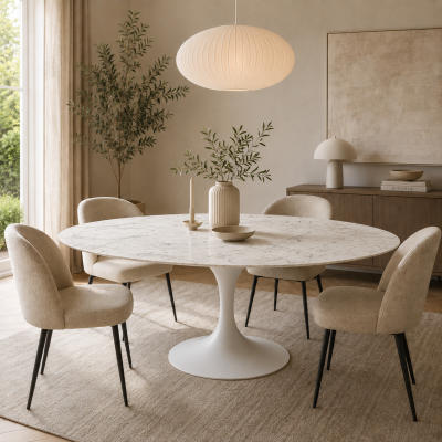 DS4U Tulp tafel marmer 170*110 cm