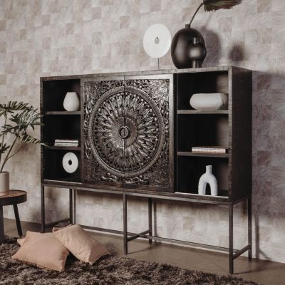Tower Living Casina opbergkast - 200 cm - zwart