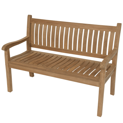 Teak tuinbank gebogen rug 180 cm van het woonmerk Les