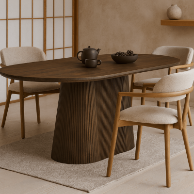DS4U Toki eettafel ovaal 240 cm - walnoot