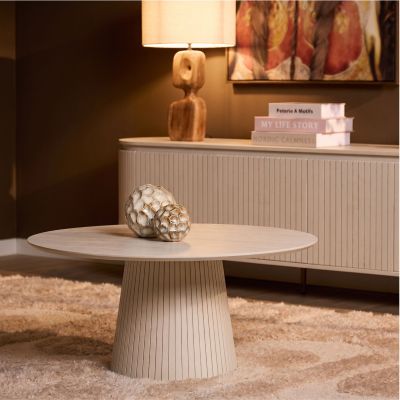 Starfurn Salontafel Solana mangohout ø80 cm - zand