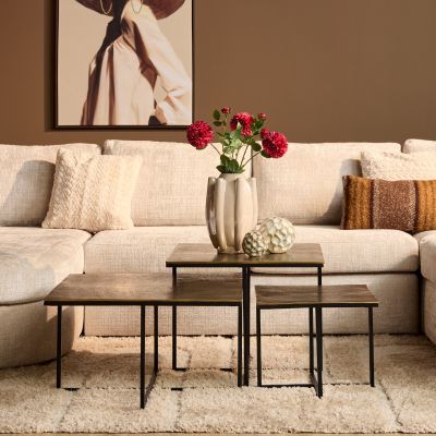 Starfurn Joelle salontafel set van 3 - cognac