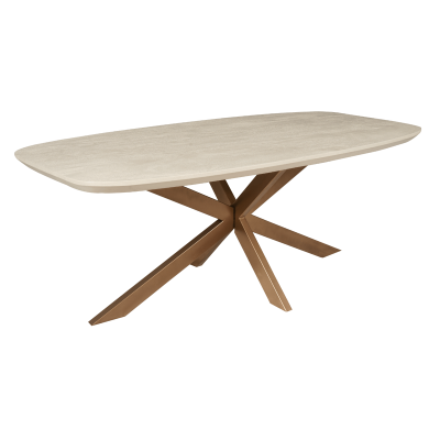 Starfurn Eettafel Madison 240 cm Deens Ovaal - zand/brons