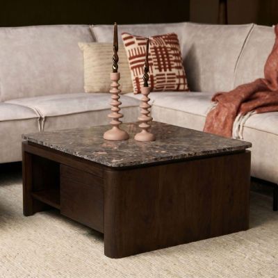 Starfurn Vierkante salontafel Dallas 80 cm mangohout