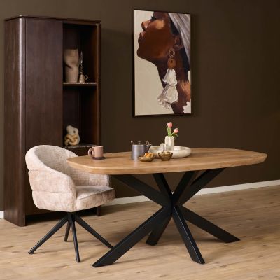 Starfurn Eettafel Madison Deens ovaal 160 cm - naturel