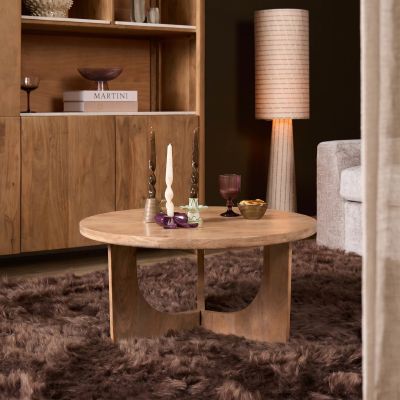 Starfurn Salontafel Guus mangohout ø80 cm - naturel