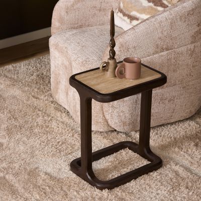 Starfurn Bijzettafel Arvid travertin 58 cm - bruin