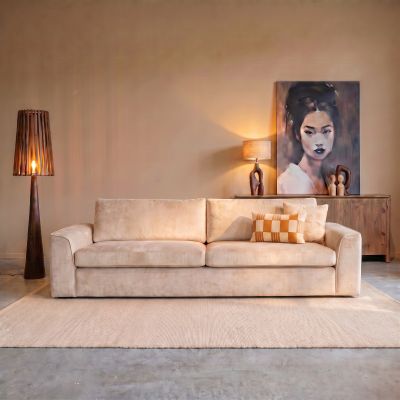 Starfurn MySofa Teddy 2,5-zitbank velvet - beige