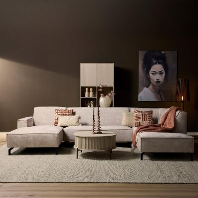 Starfurn MySofa Floris Lounge L 2,5-zitsbank Divan rechts - torre beige