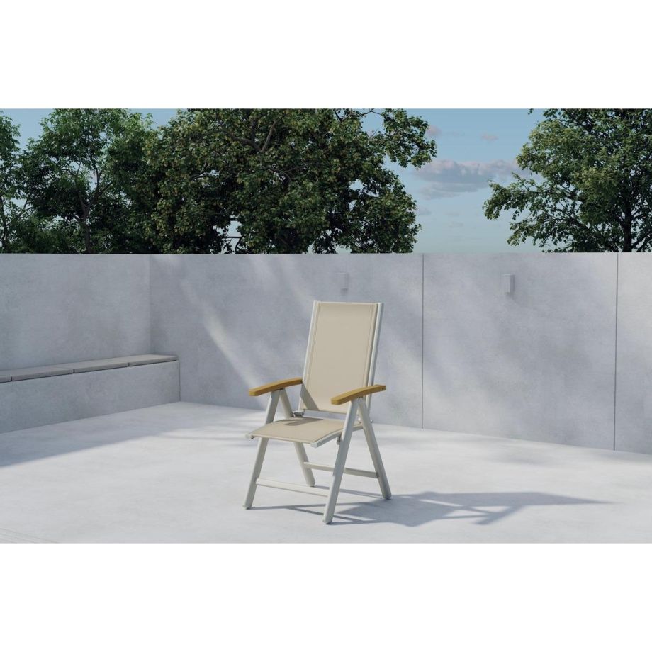 Svea Josef tuinstoel - beige/teak