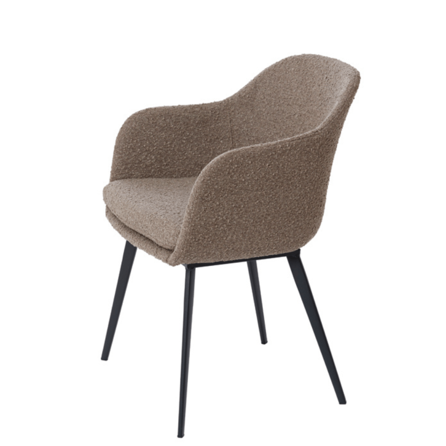 Light & Living Leone eetkamerstoel bouclé