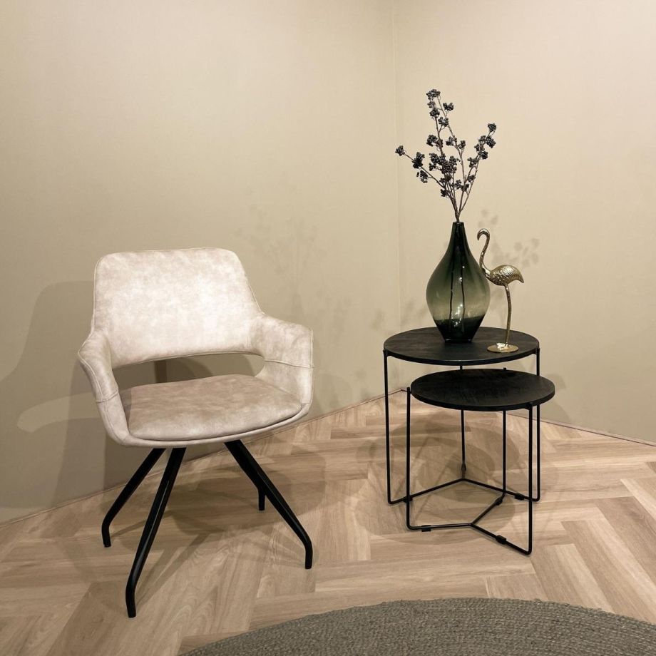 Capp eetkamerstoel - velvet van het woonmerk Livingfurn