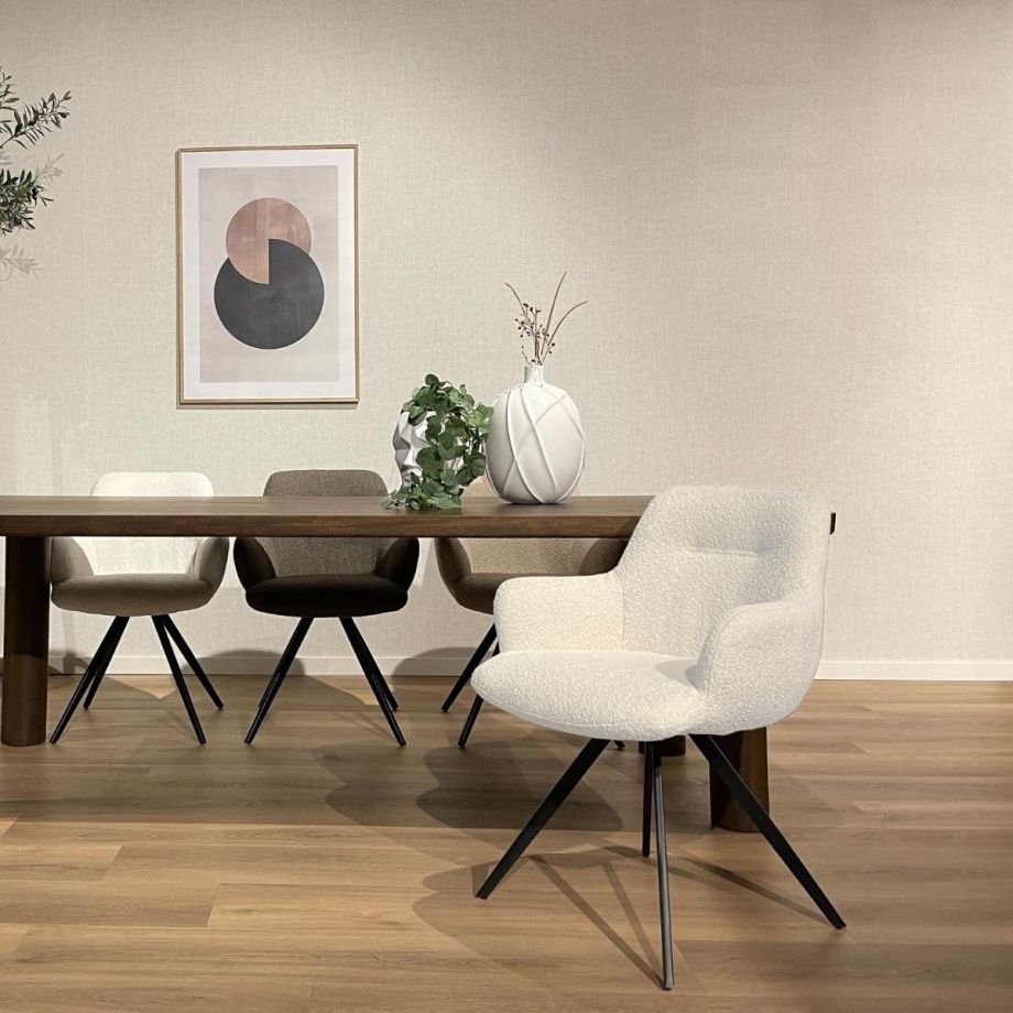 Livingfurn Doreen eetkamerstoel - boucle