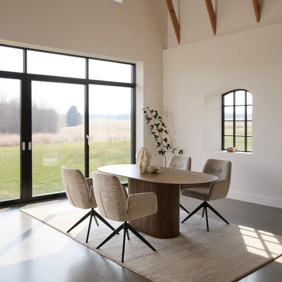 Nordic Home Kelly ovale eettafel 95x180 cm