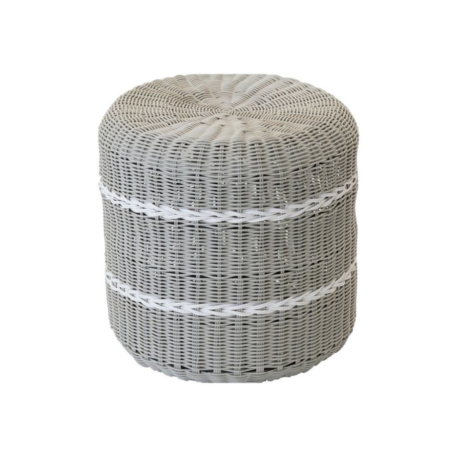Saigon poef wicker ø41x40cm
