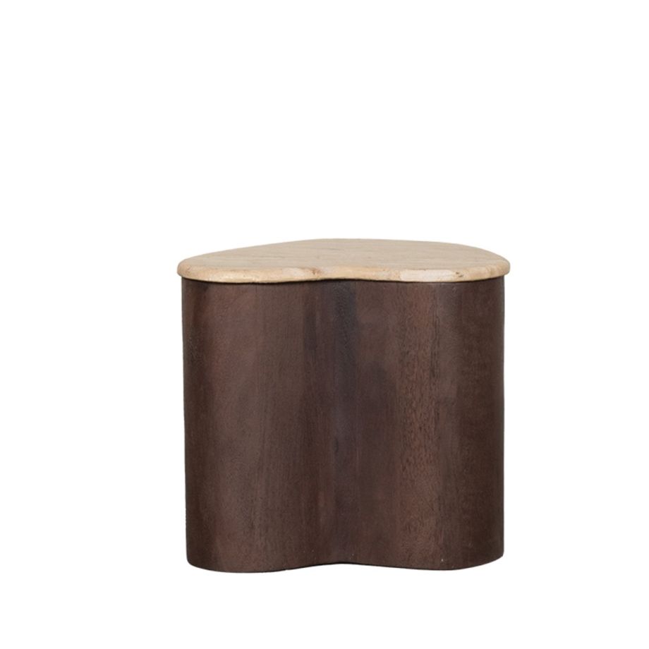 Label51 Davi bijzettafel espresso mangohout - 40 cm