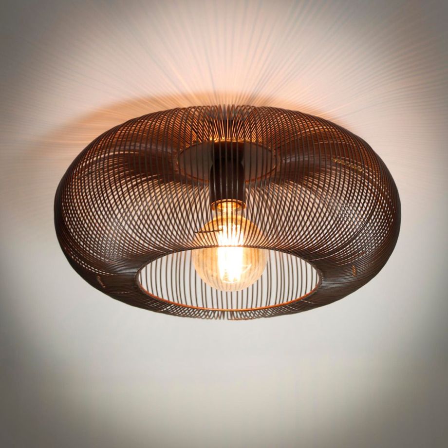 Nevana koper plafondlamp 1L van het woonmerk Fraaai