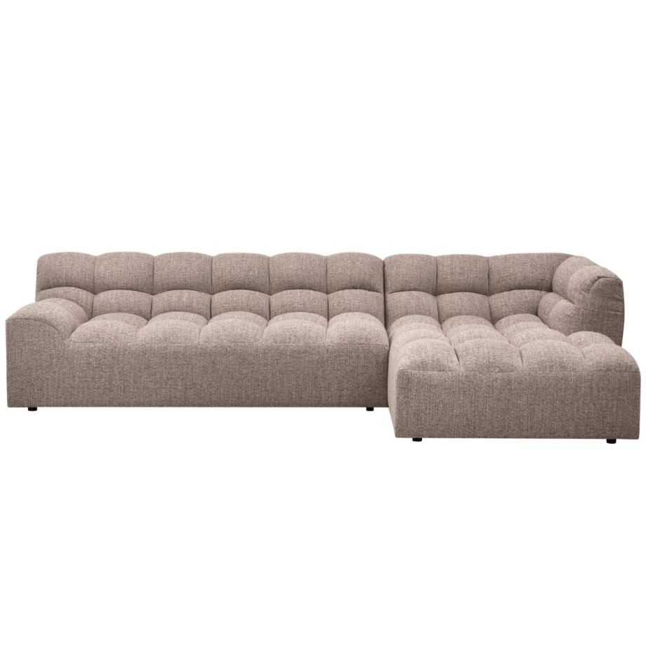 Woood Allure chaise longue rechts geweven stof