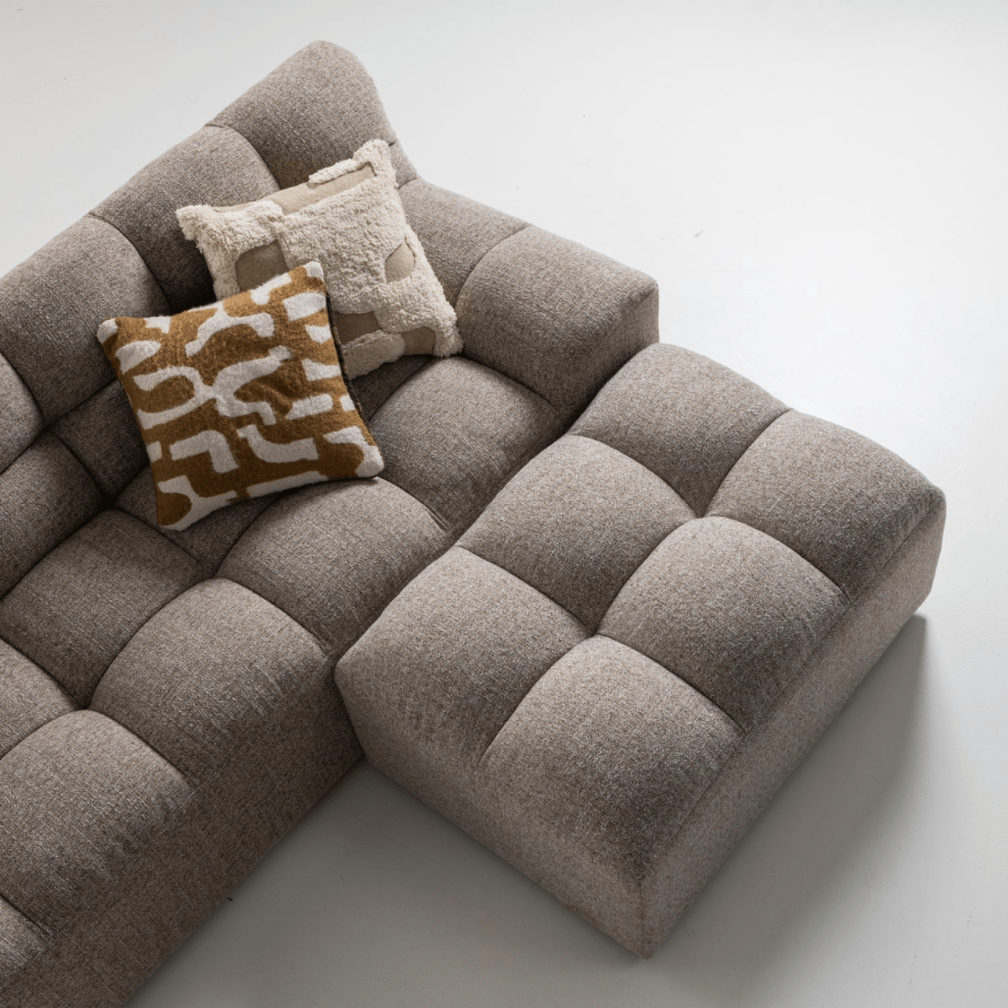 Woood Allure hocker geweven stof