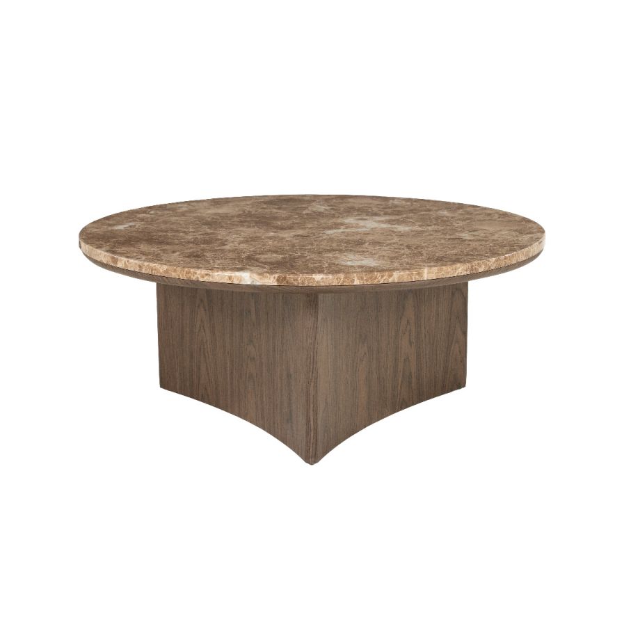 Eleonora Salontafel Okke groot - walnoot fineer/Emperador marmer